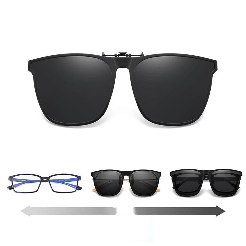 New polarized clip-on flip-up sunglasses
