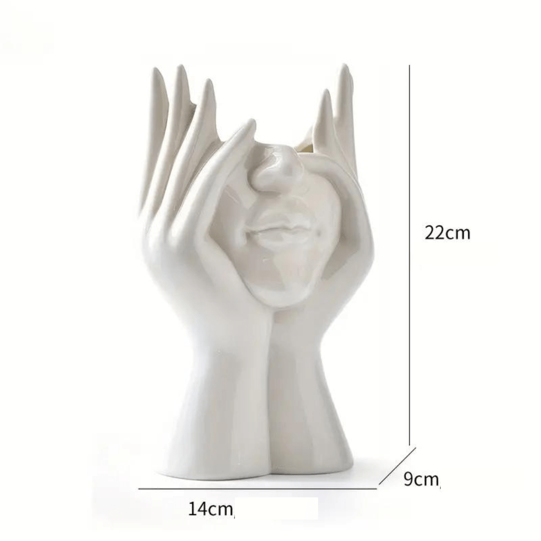 "Unique and Modern Ceramic Vase, Decorative Flower Vase for Living Room and Office" | Bowlift