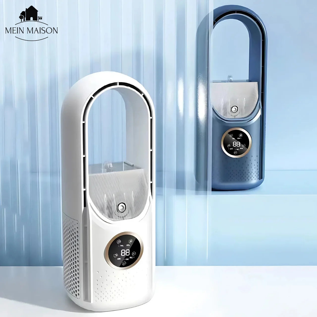 AirCooler | Blade-less USB Fan with Timer & Humidification | Quiet Design for Comfortable Cooling