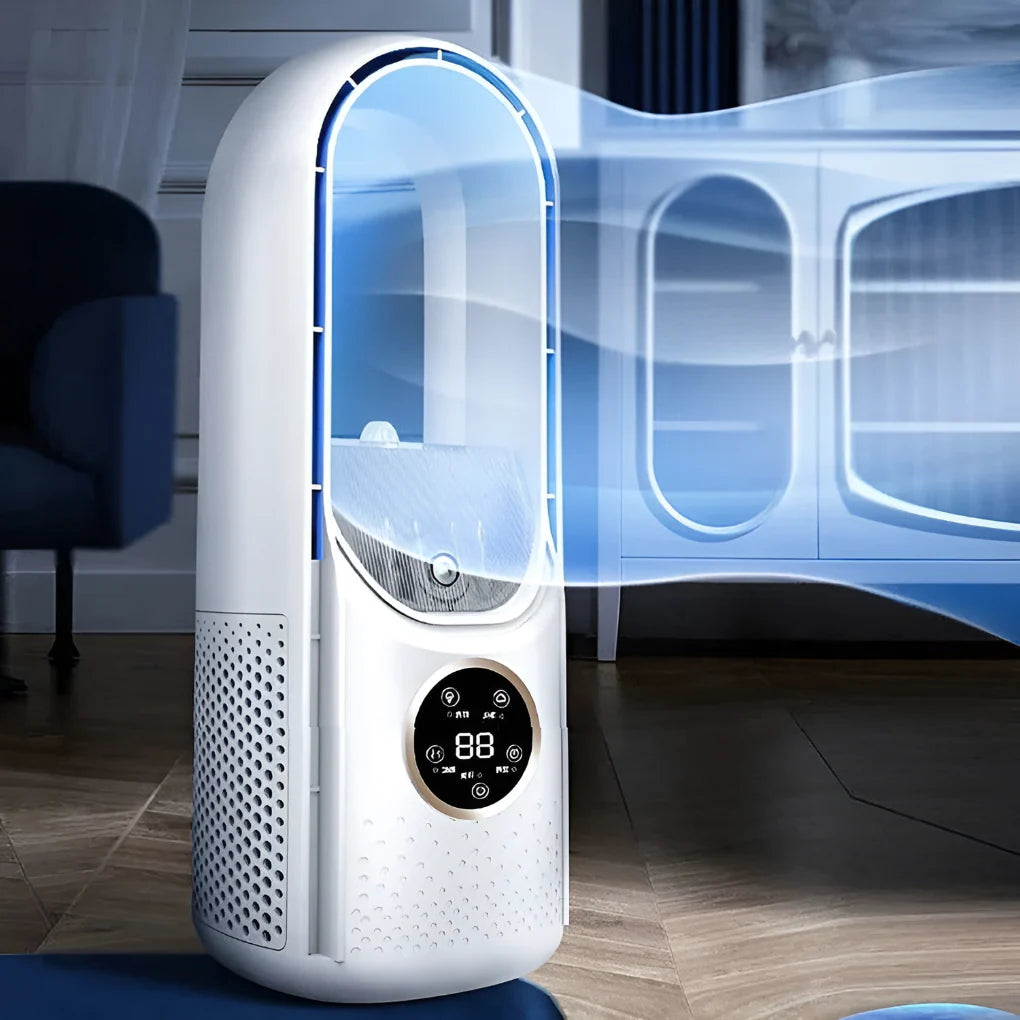 Blade-Free Portable AC Unit with Quiet Operation & Compact Design for Home Comfort