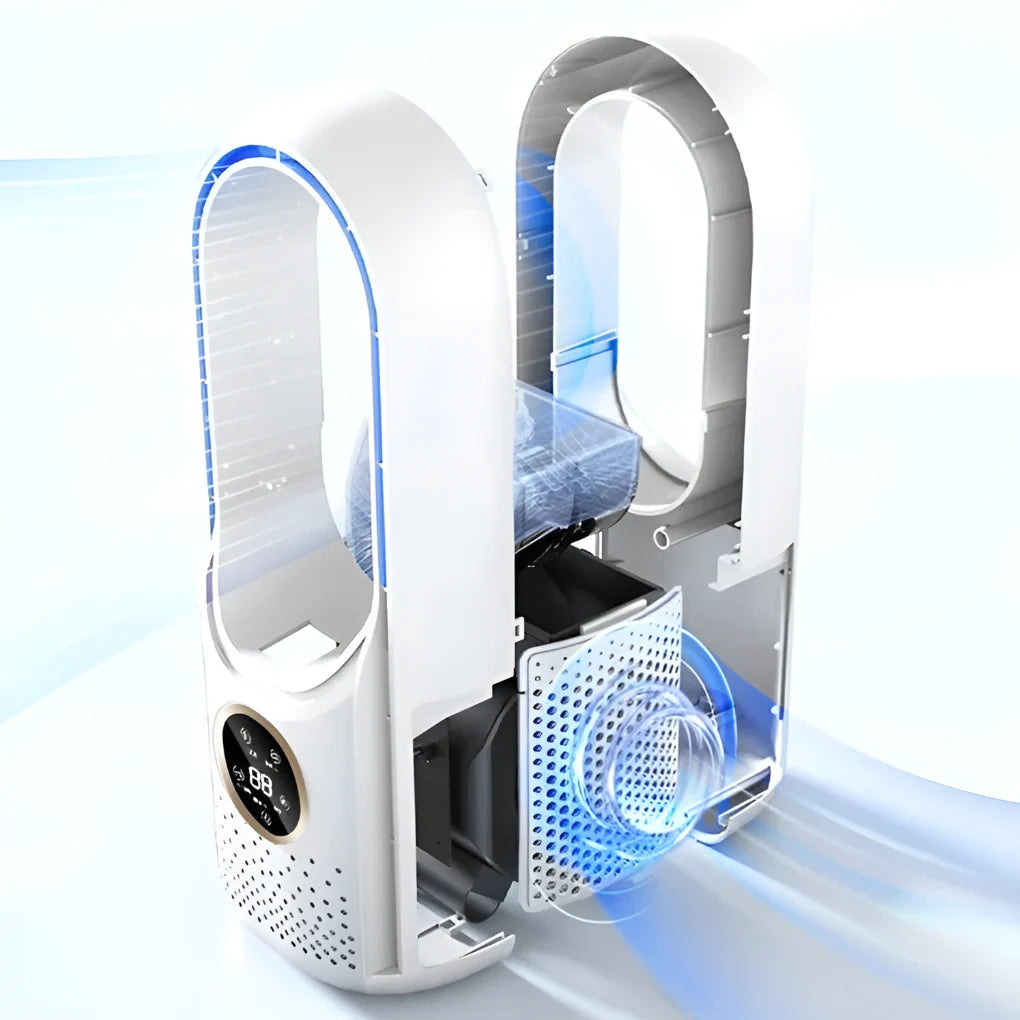 Blade-Free Portable AC Unit with Quiet Operation & Compact Design for Home Comfort