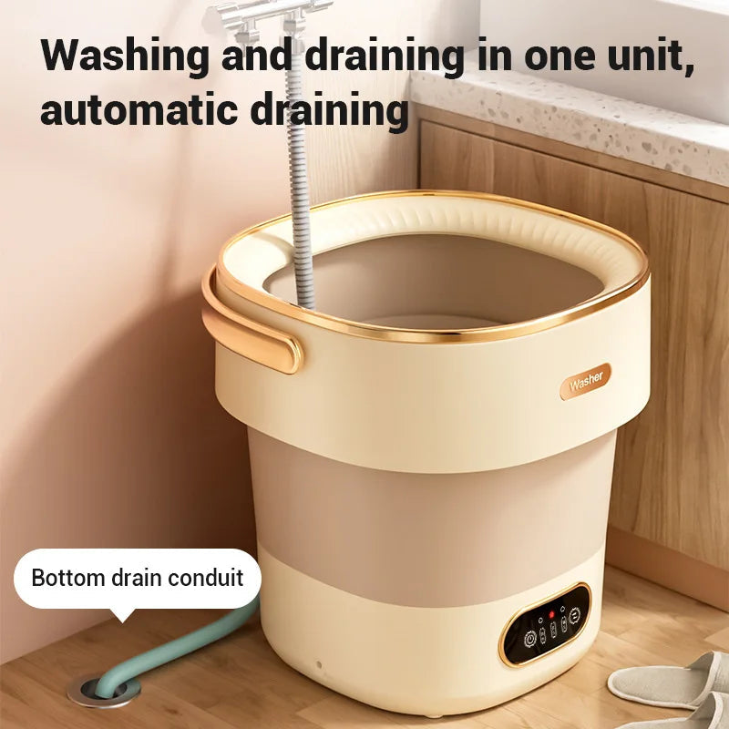 Clean Jet Portable Travel-Ready Washing Machine Foldable Compact