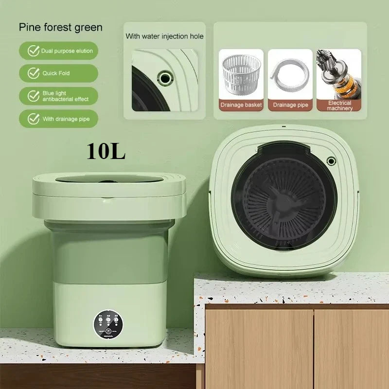 Clean Jet Portable Travel-Ready Washing Machine Foldable Compact