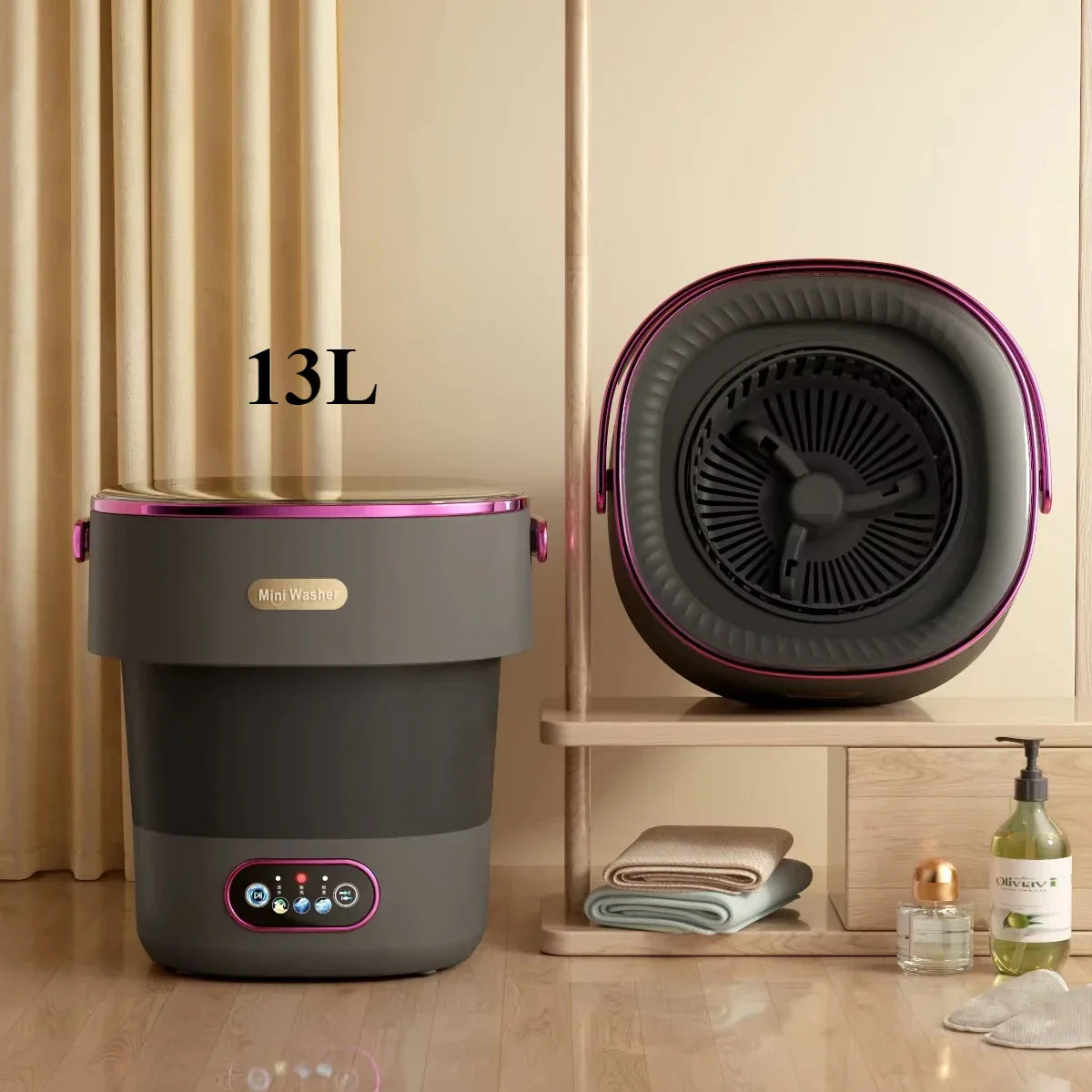 Clean Jet Portable Travel-Ready Washing Machine Foldable Compact