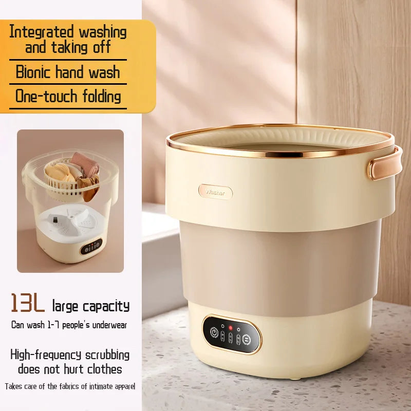 Clean Jet Portable Travel-Ready Washing Machine Foldable Compact