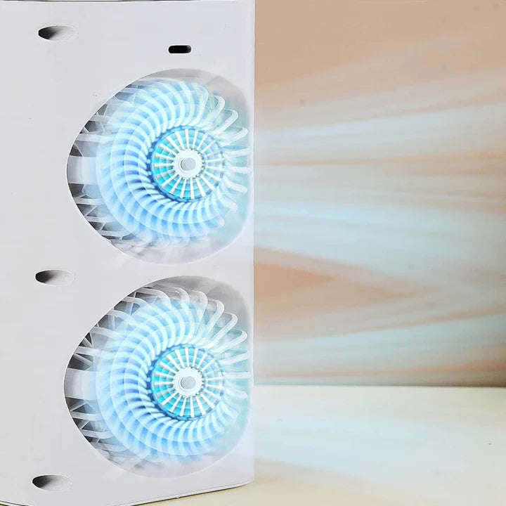 Compact Mini Desk Fan with Spray Cooling & Quiet Operation | USB-Powered for Instant Relief