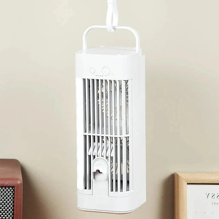 Compact Mini Desk Fan with Spray Cooling & Quiet Operation | USB-Powered for Instant Relief