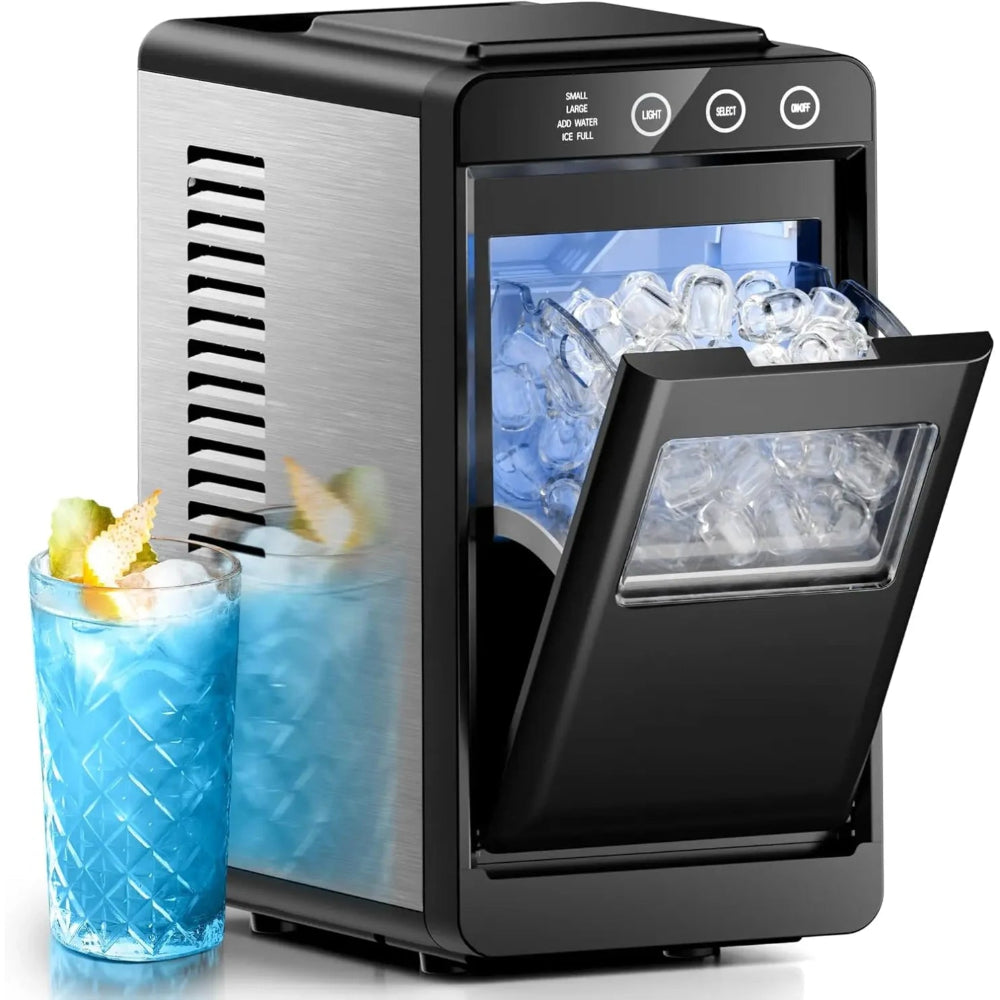 Compact Portable Ice Maker | Fast Ice Production with Self-Cleaning Feature for Home and Office