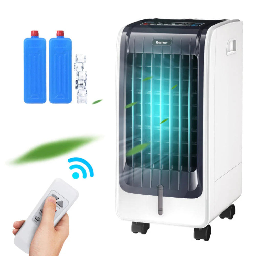 Cooling Breeze | Portable Air Conditioner with 3 Speed Settings & Timer | Efficient Evaporative Cooler for Comfort