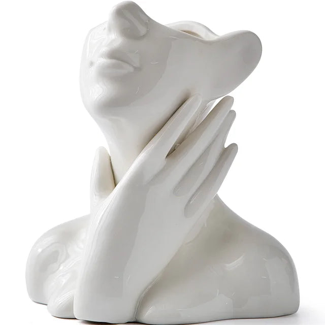 "Unique and Modern Ceramic Vase, Decorative Flower Vase for Living Room and Office" | Bowlift