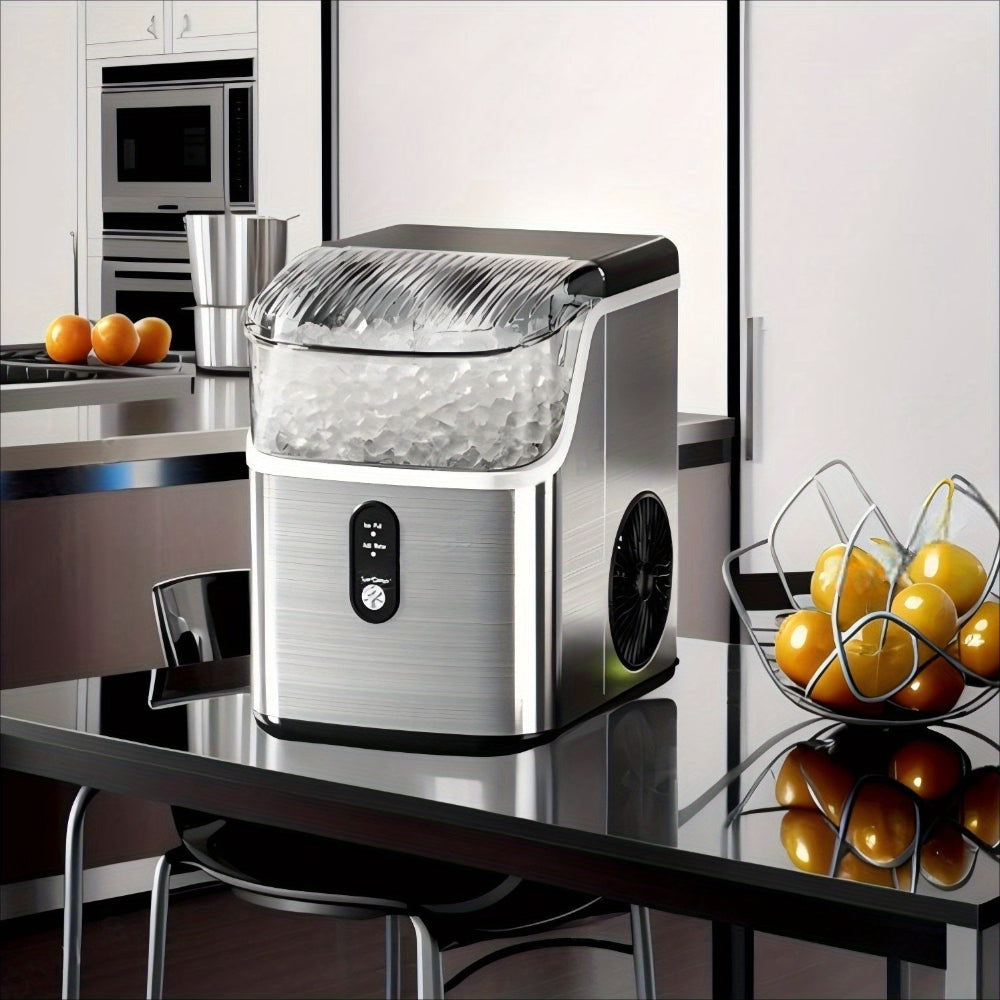 Nugget Ice Maker | Portable Countertop Ice Machine with Fast Production | Compact Design for Home and Office