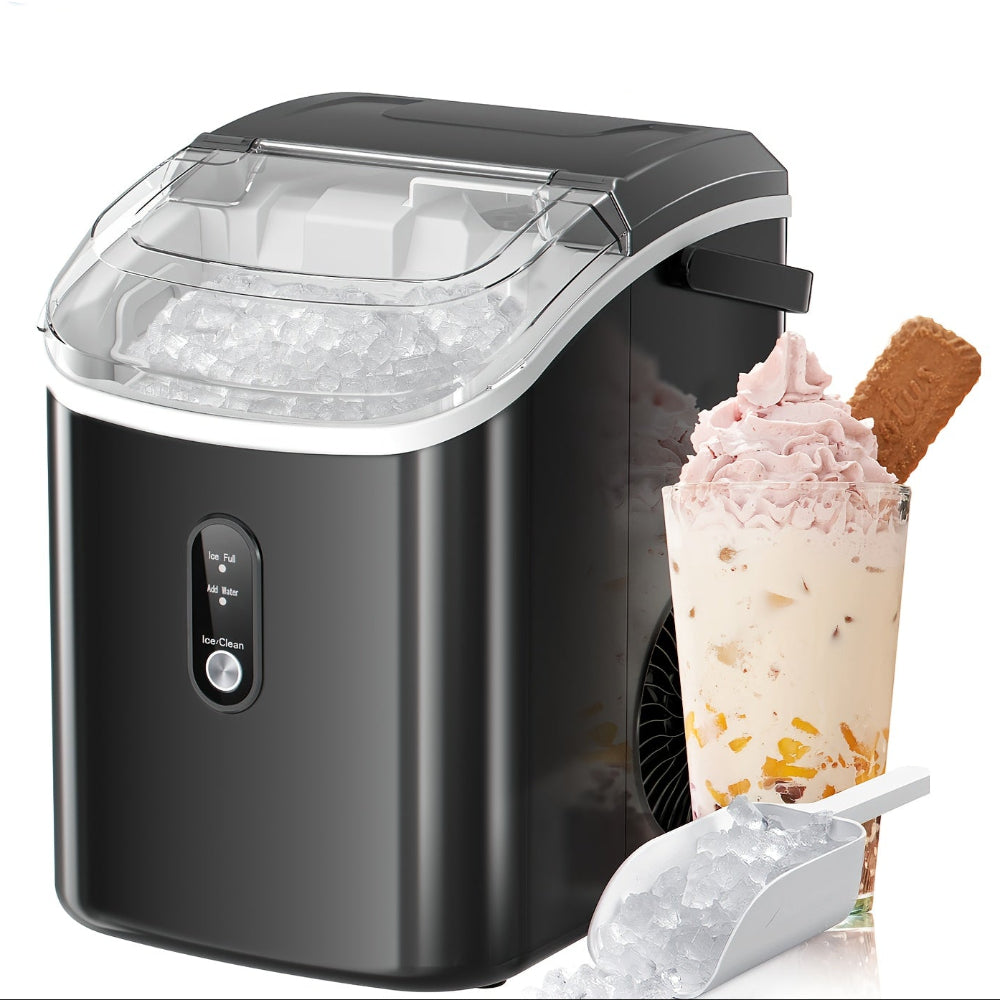 Nugget Ice Maker | Portable Countertop Ice Machine with Fast Production | Compact Design for Home and Office
