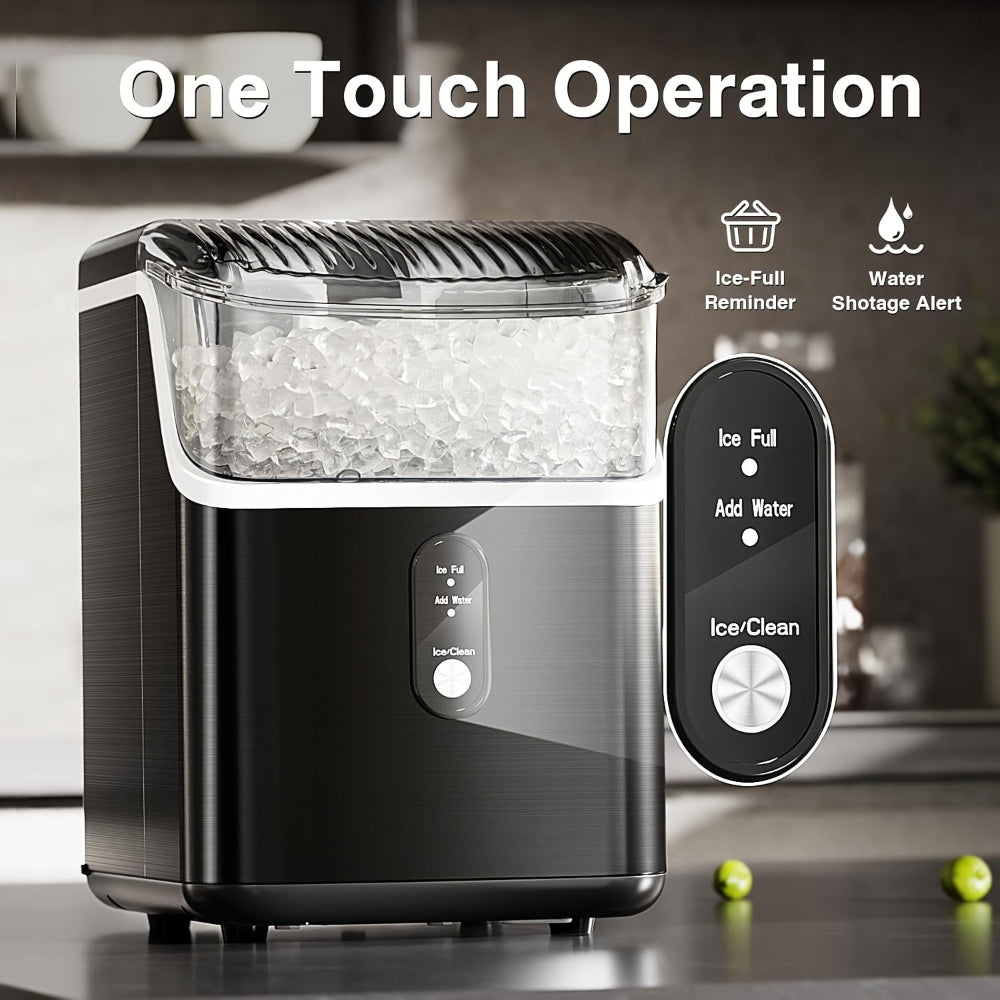 Nugget Ice Maker | Portable Countertop Ice Machine with Fast Production | Compact Design for Home and Office