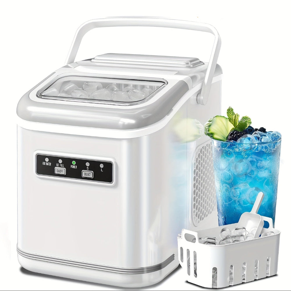 Nugget Ice Maker | Portable Countertop Ice Machine with Fast Production | Compact Design for Home and Office