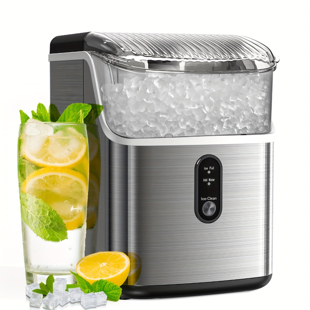 Nugget Ice Maker | Portable Countertop Ice Machine with Fast Production | Compact Design for Home and Office