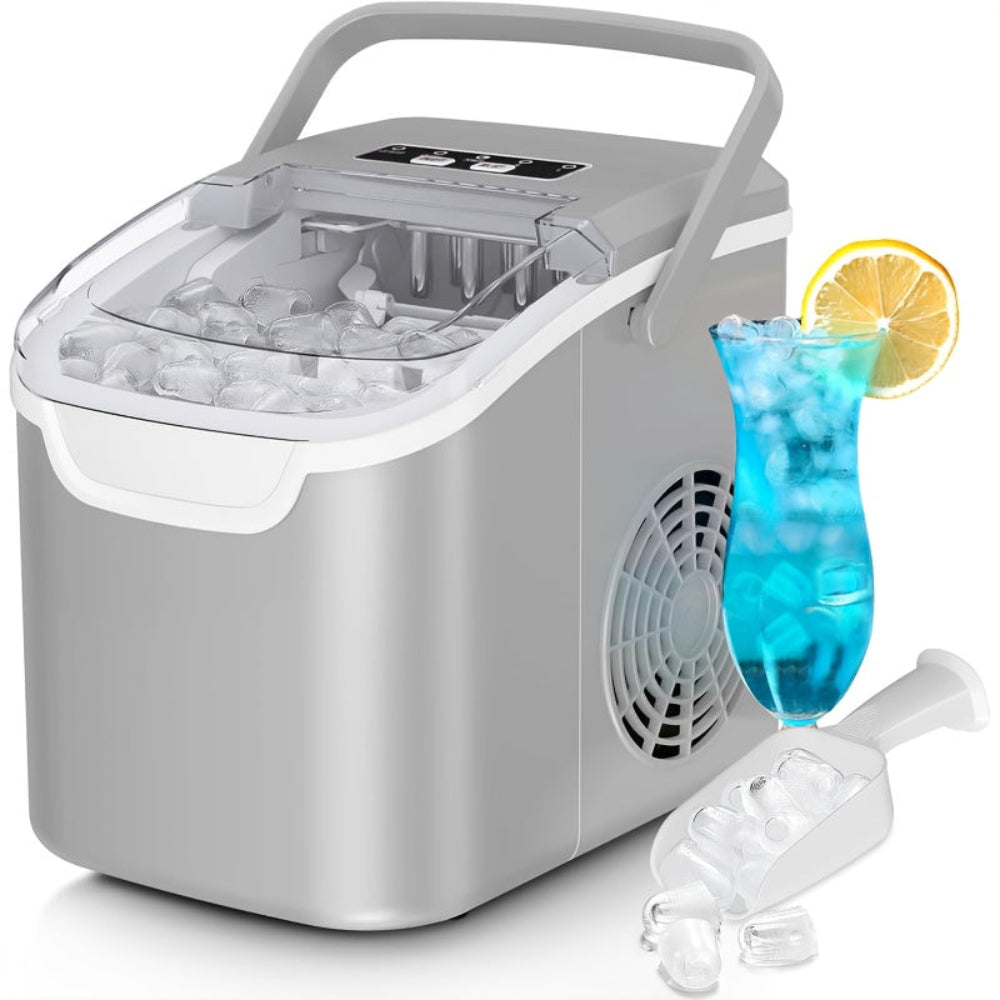Nugget Ice Maker | Portable Countertop Ice Machine with Fast Production | Compact Design for Home and Office