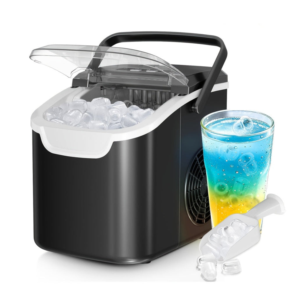 Nugget Ice Maker | Portable Countertop Ice Machine with Fast Production | Compact Design for Home and Office