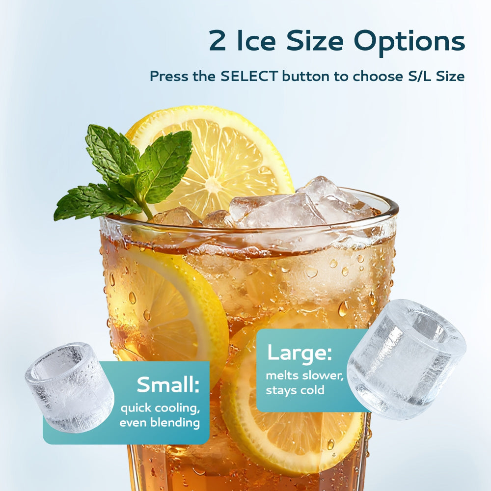 Portable Ice Maker | Countertop Bullet Ice Machine with Fast Production | Compact Design for Home and Outdoor Use