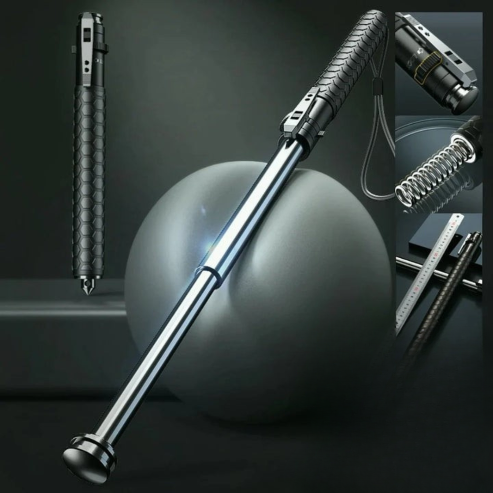 Automatic Self-Defense Walking Stick | Quick-Deploy Mechanism, Adjustable Height, Ergonomic Grip & Enhanced Stability