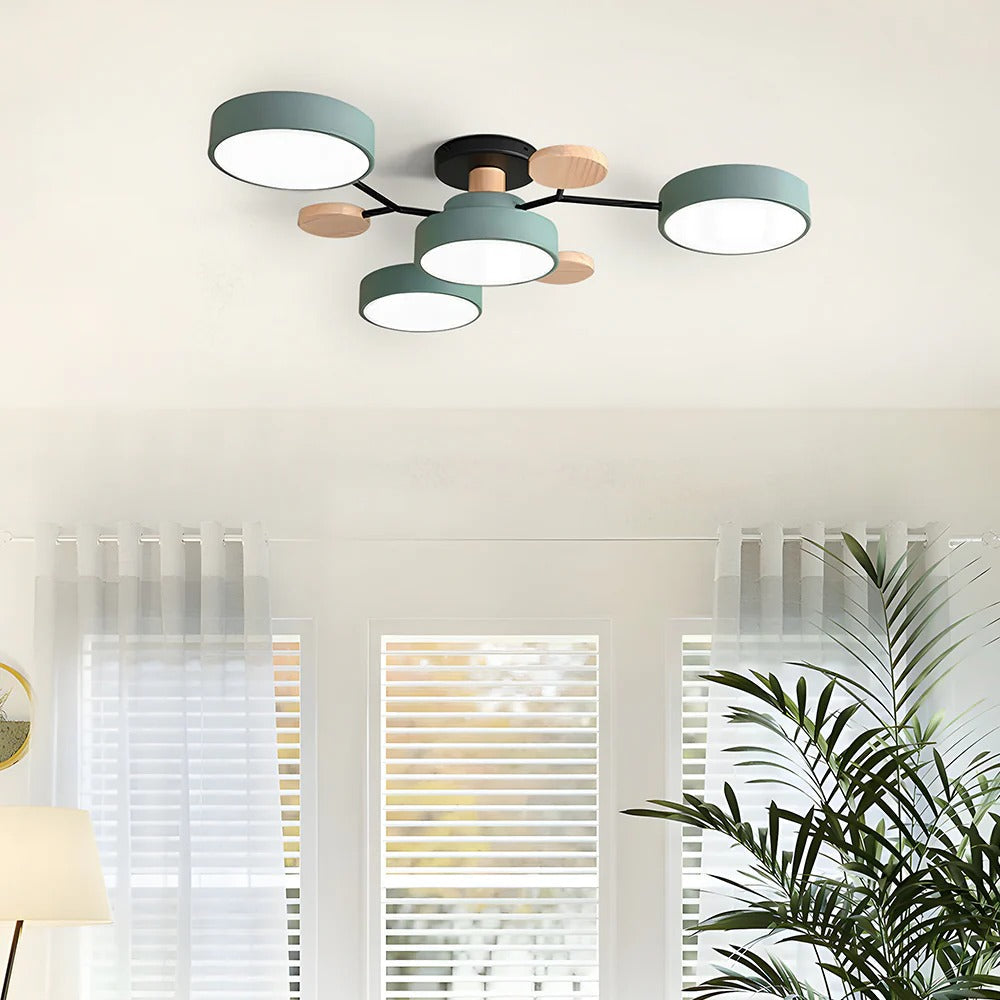 Modern Halo LED Semi-Flush Ceiling Light for Stylish Spaces