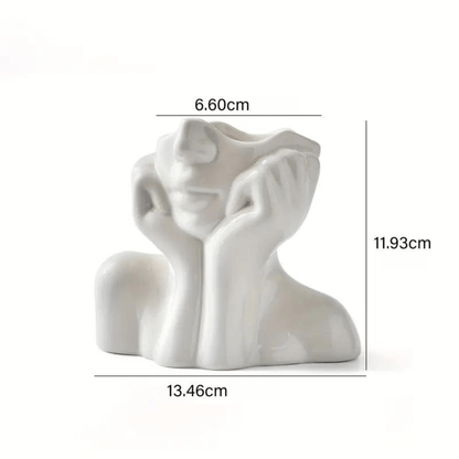 "Unique and Modern Ceramic Vase, Decorative Flower Vase for Living Room and Office" | Bowlift