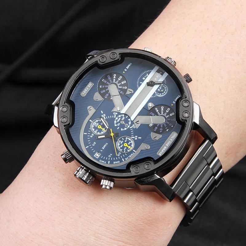 Stainless Steel Chronograph Quartz Watch with 10 m Water Resistance