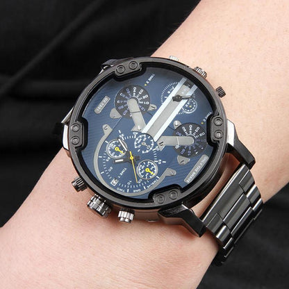 Stainless Steel Chronograph Quartz Watch with 10 m Water Resistance