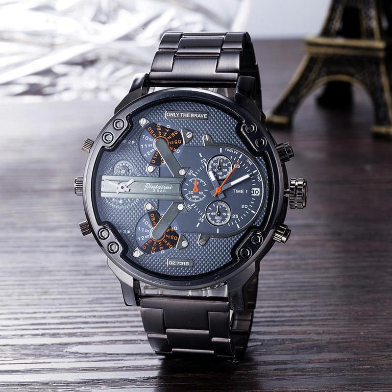 Stainless Steel Chronograph Quartz Watch with 10 m Water Resistance