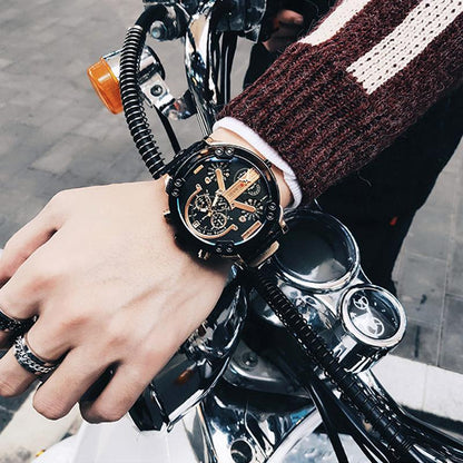 Stainless Steel Chronograph Quartz Watch with 10 m Water Resistance