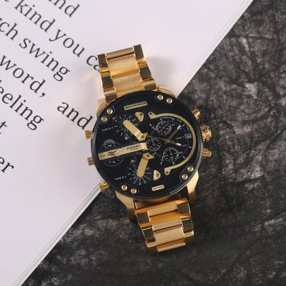 Stainless Steel Chronograph Quartz Watch with 10 m Water Resistance