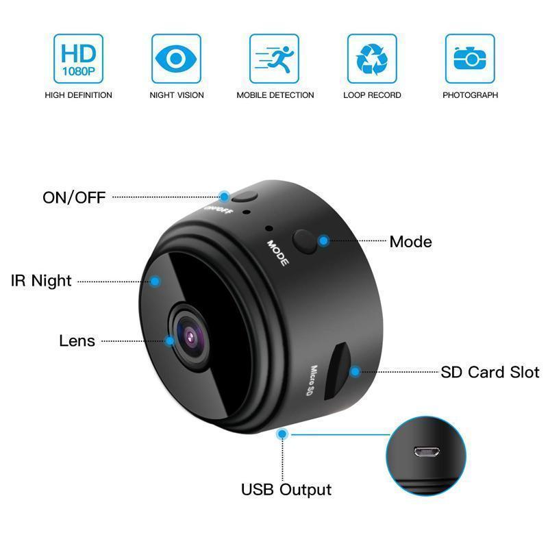 1080p Magnetic WiFi Mini Camera RV Trailer Rear View Camera Bowlift