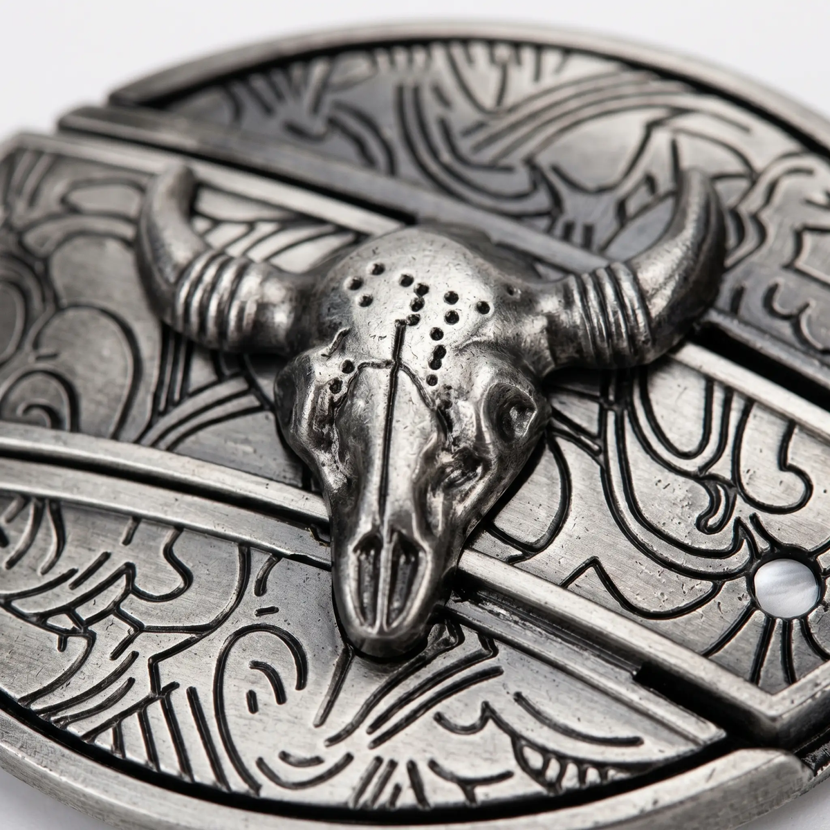 Metal Oval Cowboys Belt Buckle