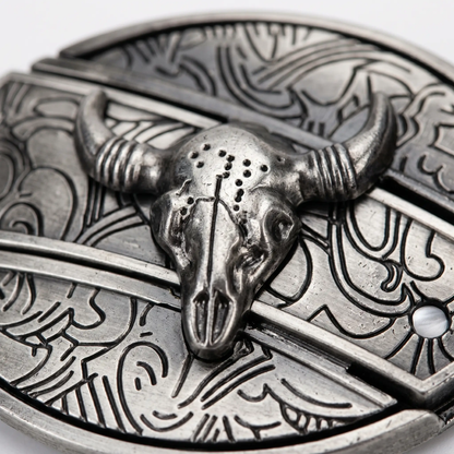 Metal Oval Cowboys Belt Buckle