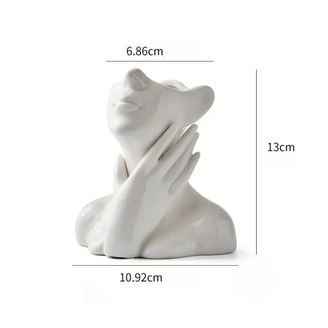 "Unique and Modern Ceramic Vase, Decorative Flower Vase for Living Room and Office" | Bowlift