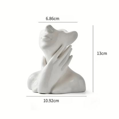 "Unique and Modern Ceramic Vase, Decorative Flower Vase for Living Room and Office" | Bowlift