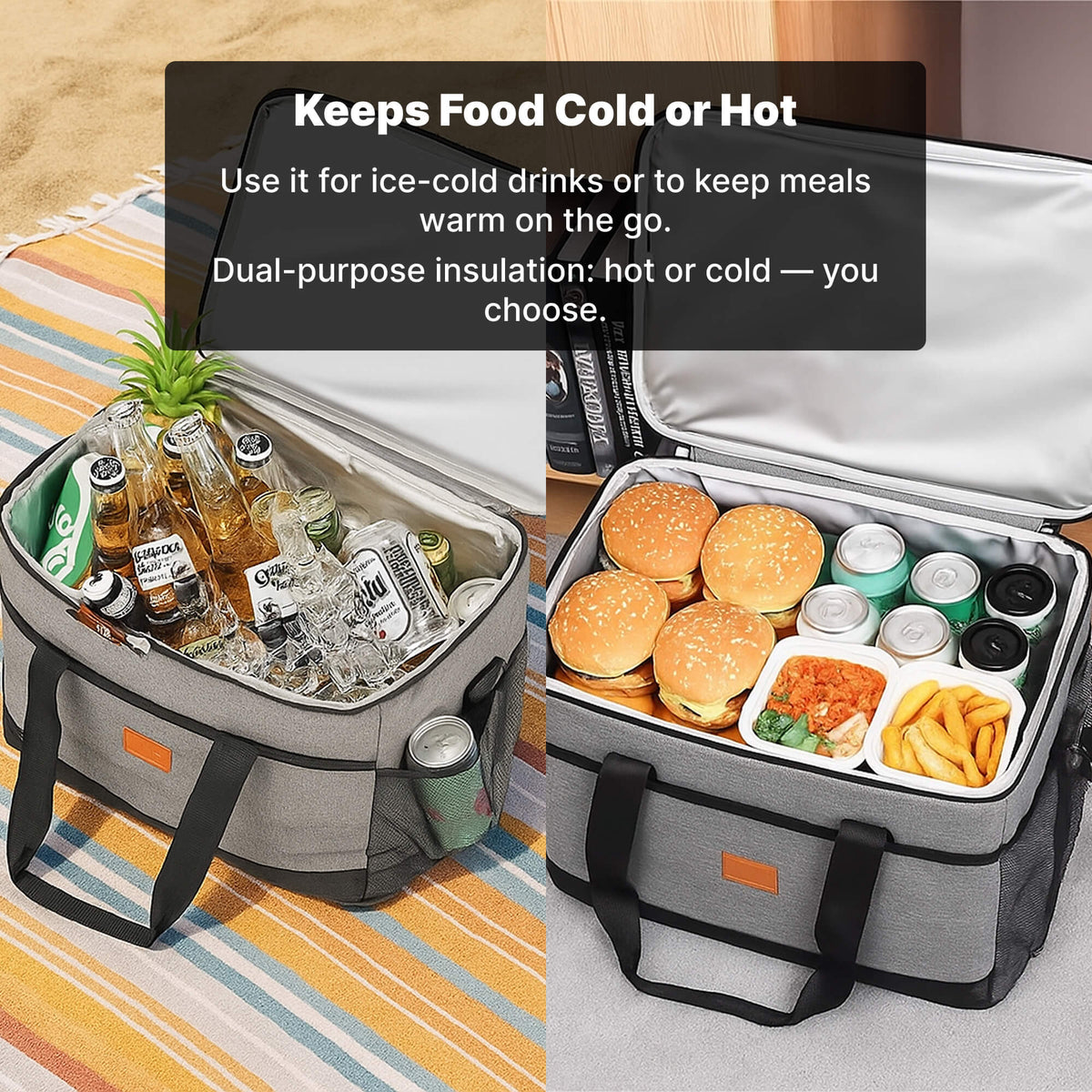 BowLift | 33L Waterproof Cooler Bag | Insulated, Spacious &amp; Ideal for Picnics, Beach Days, Hiking, and Outdoor Activities