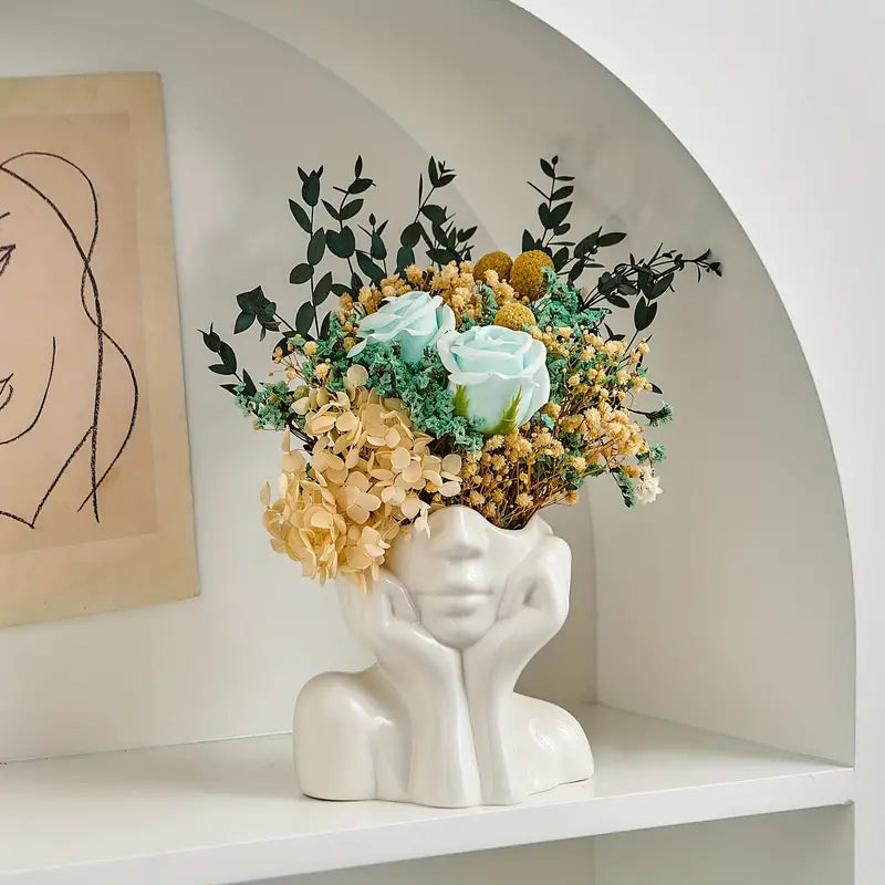 "Unique and Modern Ceramic Vase, Decorative Flower Vase for Living Room and Office" | Bowlift
