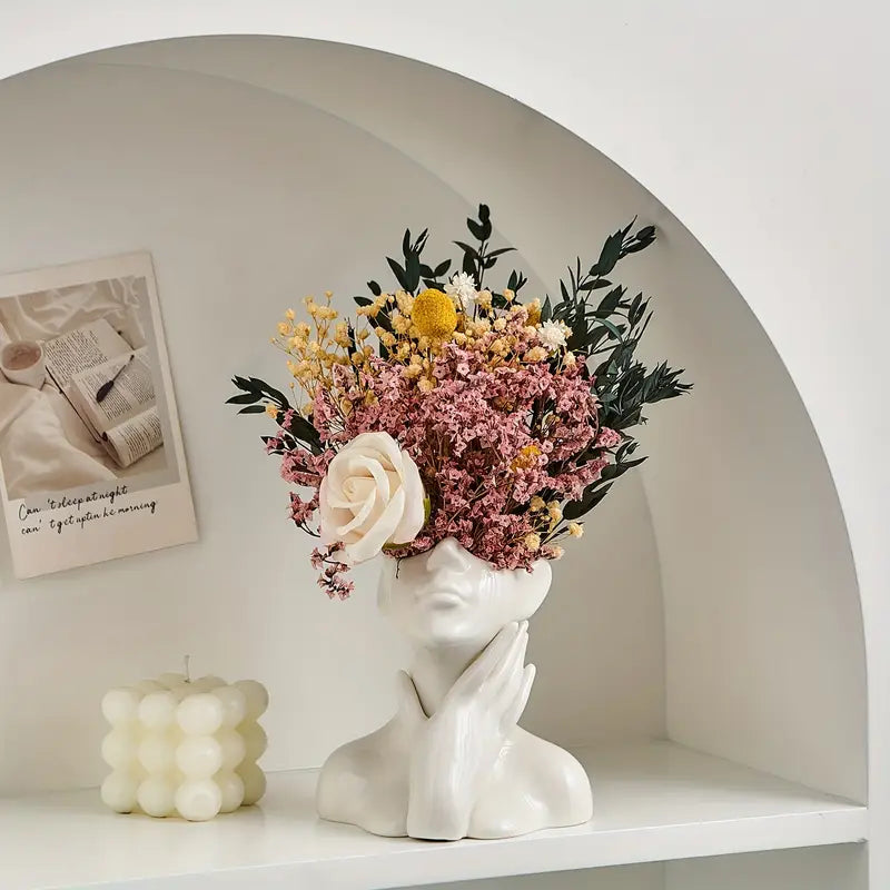 "Unique and Modern Ceramic Vase, Decorative Flower Vase for Living Room and Office" | Bowlift
