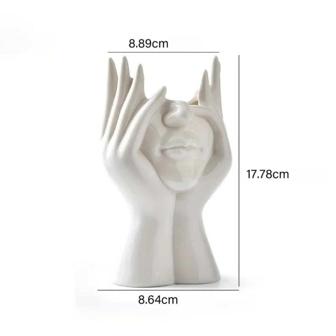 "Unique and Modern Ceramic Vase, Decorative Flower Vase for Living Room and Office" | Bowlift