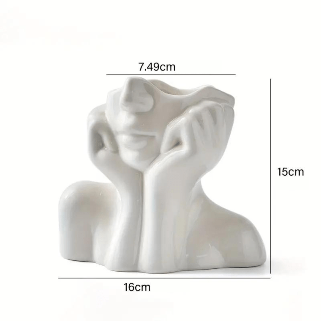 "Unique and Modern Ceramic Vase, Decorative Flower Vase for Living Room and Office" | Bowlift