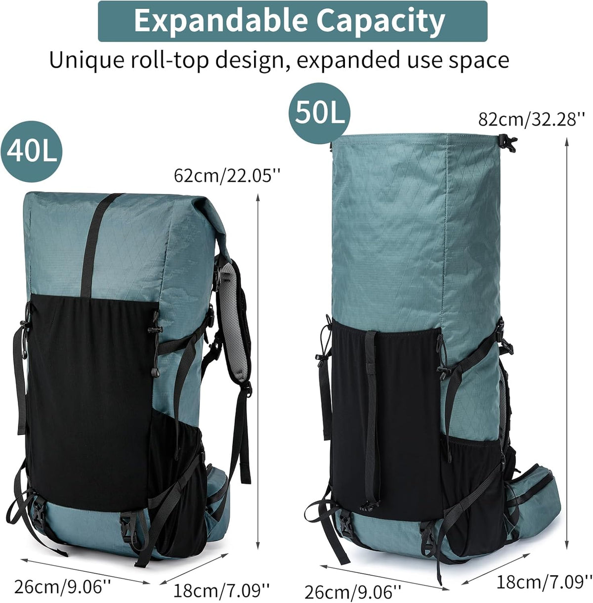 Adventure Gear | 50L Hiking Backpack with Internal Frame &amp; Lightweight Design | Durable Travel Bag for Mountain Climbing and Camping