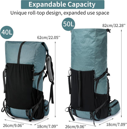Adventure Gear | 50L Hiking Backpack with Internal Frame &amp; Lightweight Design | Durable Travel Bag for Mountain Climbing and Camping