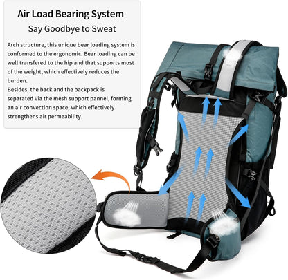 Adventure Gear | 50L Hiking Backpack with Internal Frame &amp; Lightweight Design | Durable Travel Bag for Mountain Climbing and Camping