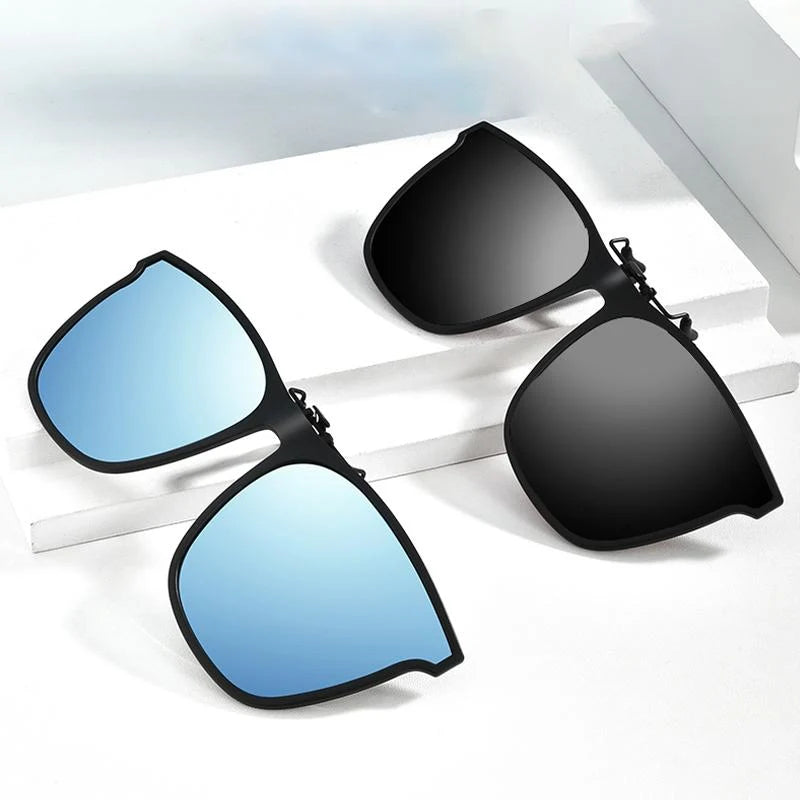 New polarized clip-on flip-up sunglasses