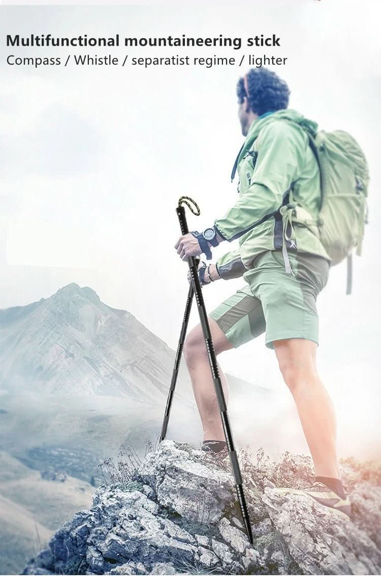Adventure Gear | Tactical Hiking Pole with Multi-Tool Functionality | Lightweight &amp; Durable for Outdoor Preparation
