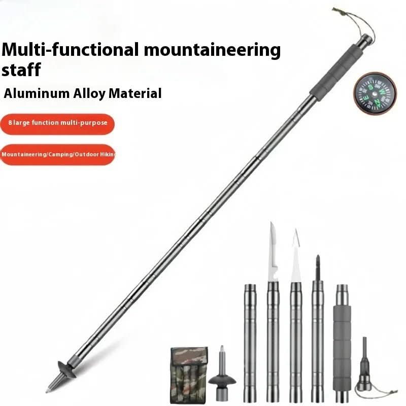 Adventure Gear | Tactical Hiking Pole with Multi-Tool Functionality | Lightweight &amp; Durable for Outdoor Preparation