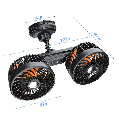 AeroBreeze | Portable Car Fan with 4000 mAh Battery | 3 Speed Settings for Ultimate Comfort