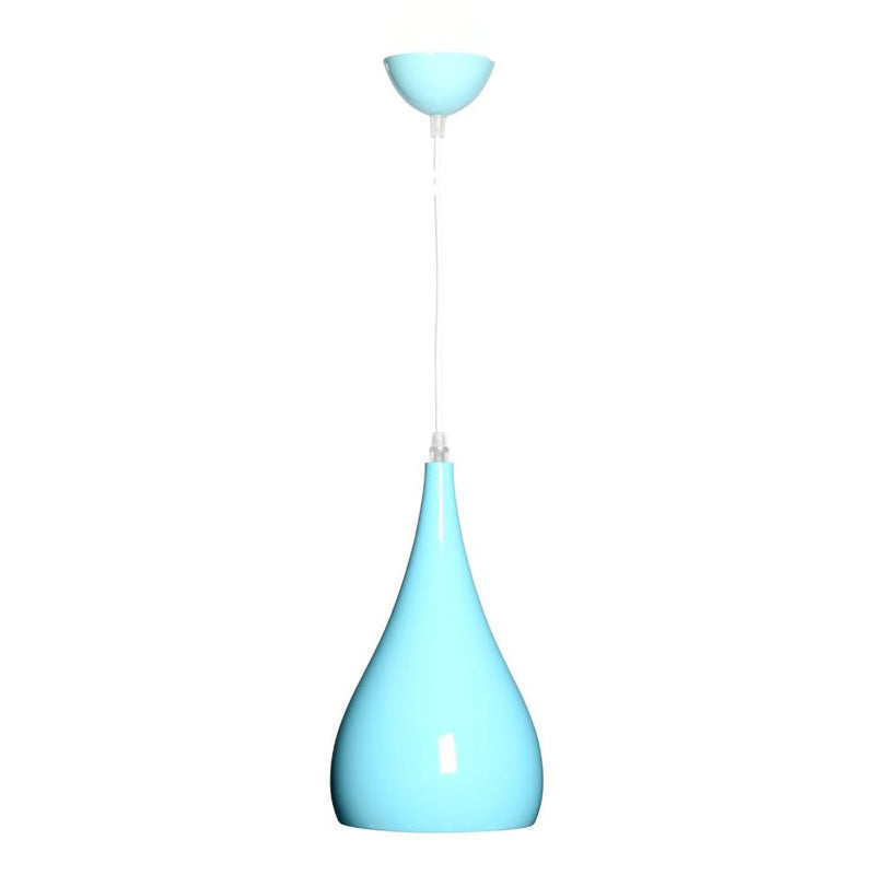 BowLift | Nordic Iron Wood Aluminum Pumpkin Water Drop 1-Light Pendant Light for Dining Room
