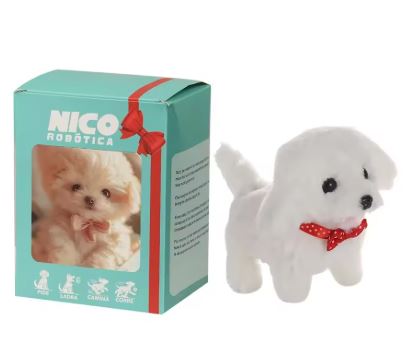 Nicoo Interactive Robot Puppy | Walks, Barks, Wags Tail | Plush, Battery-Operated Toy