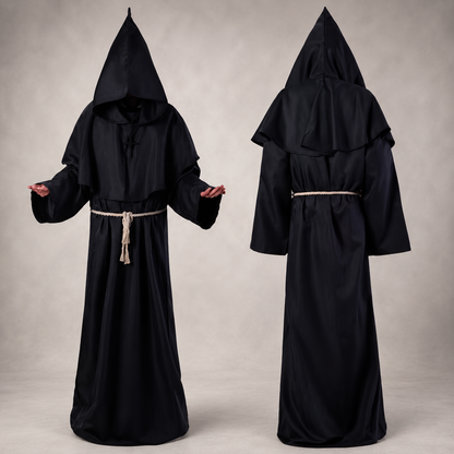 Classic Nun Costume | Adult Halloween Robe with Full-Length Design | Perfect for Themed Events